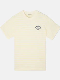 Camiseta raya media amarillo