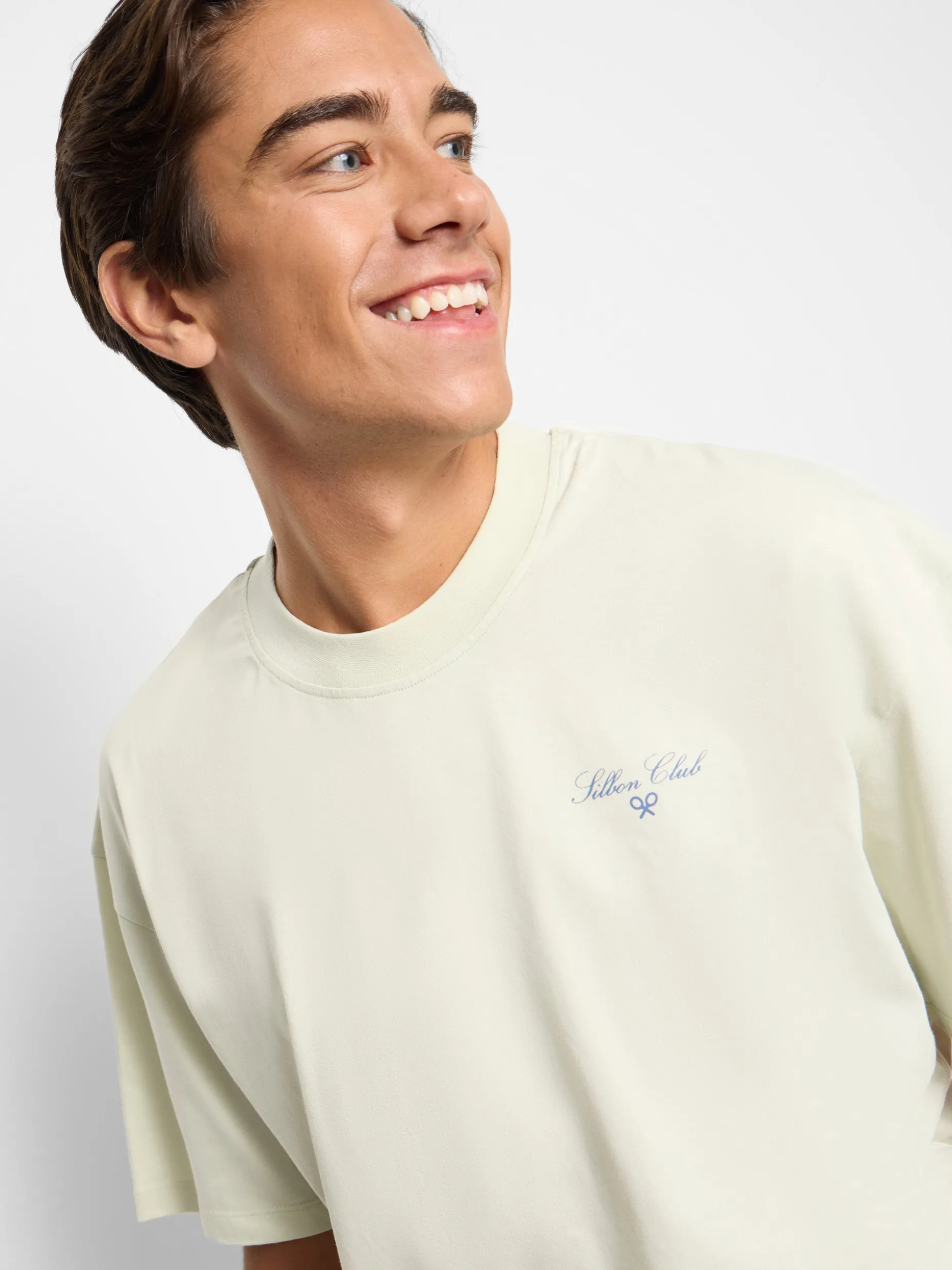 Camiseta relaxed fit art style verde claro