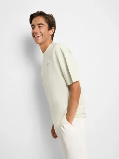 Camiseta relaxed fit art style verde claro