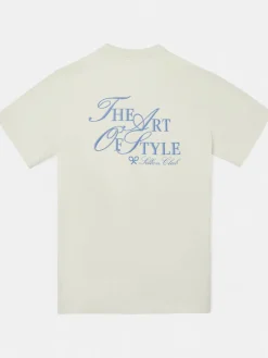 Camiseta relaxed fit art style verde claro