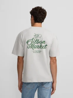 Camiseta relaxed fit market gris
