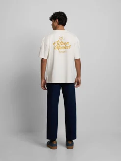 Camiseta relaxed fit market crema