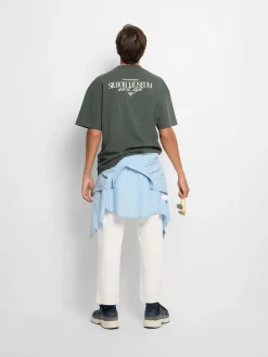 Camiseta relaxed fit museum verde