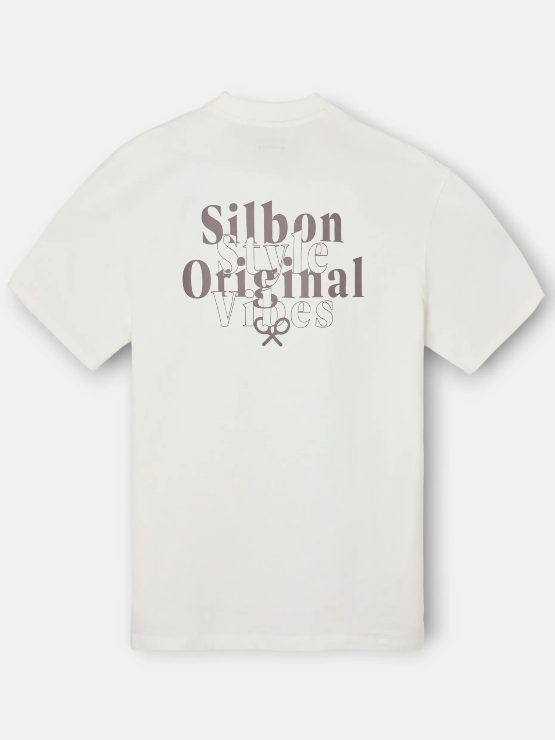 Camiseta relaxed fit original crema