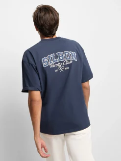 Camiseta relaxed fit sport college marino