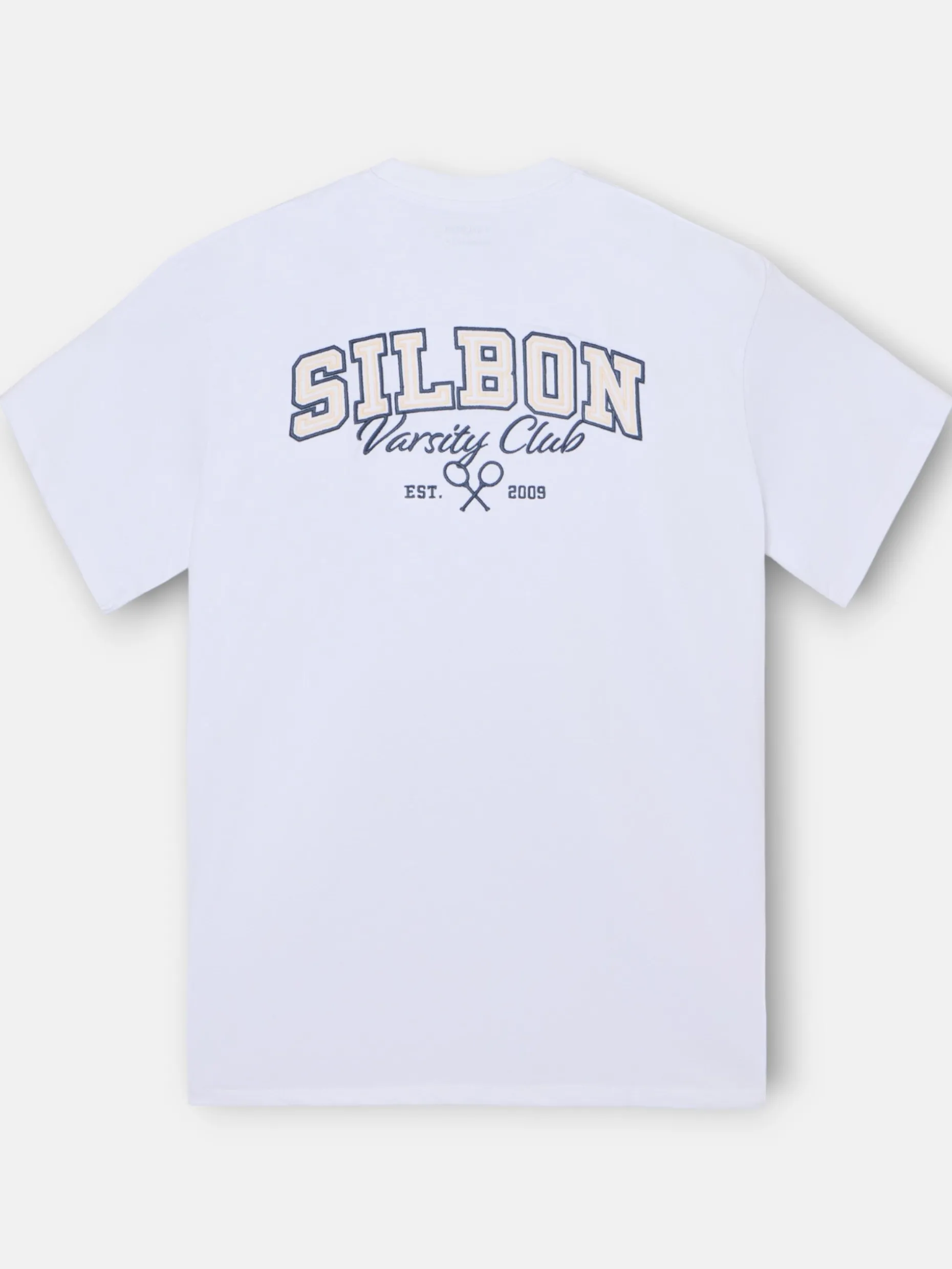Camiseta relaxed fit sport college blanco