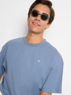 Camiseta relaxed just vibes azul