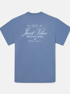 Camiseta relaxed just vibes azul