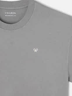 Camiseta relaxed just vibes gris