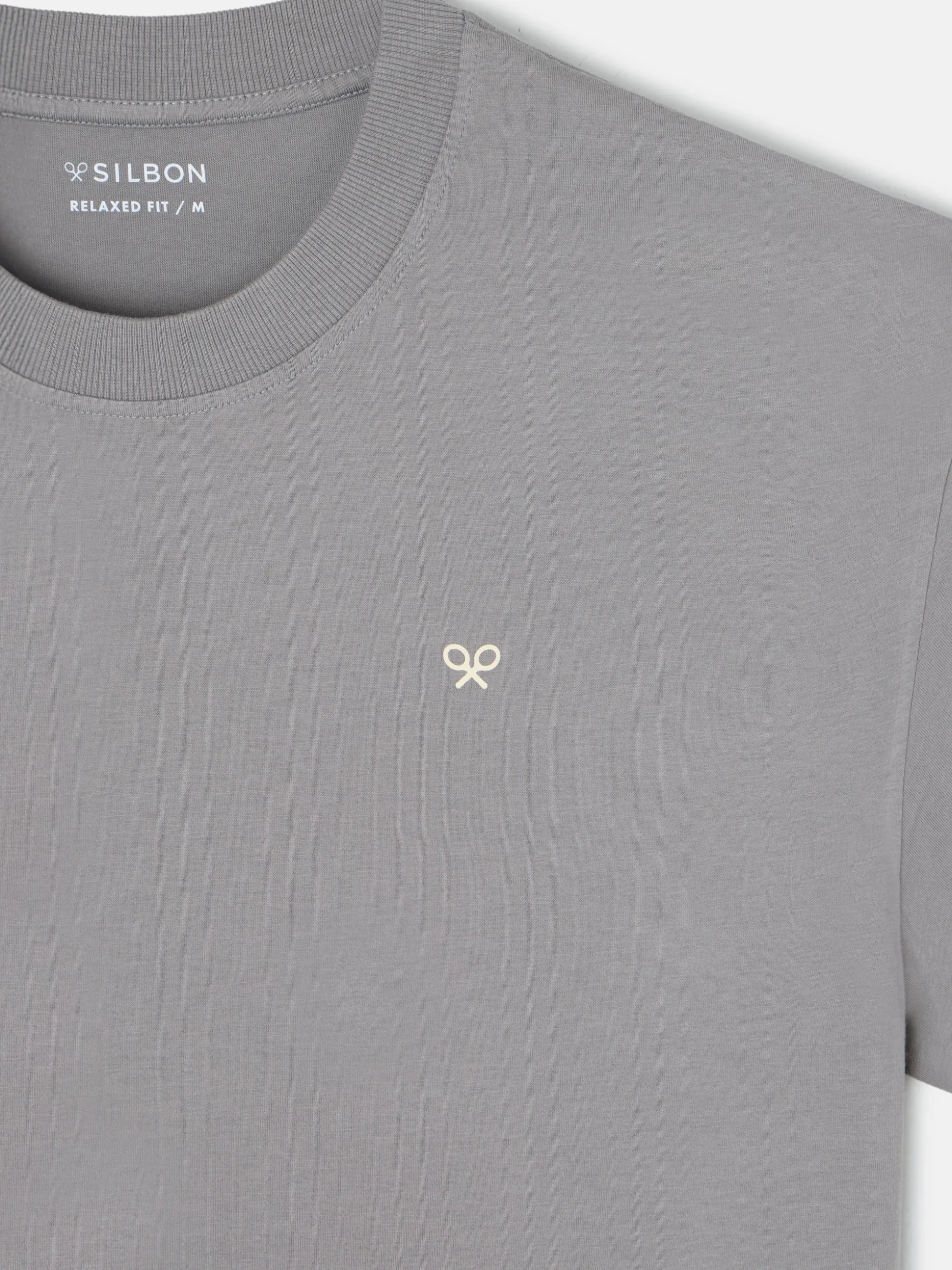 Camiseta relaxed just vibes gris