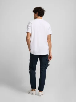 Camiseta silbon minilogo blanco