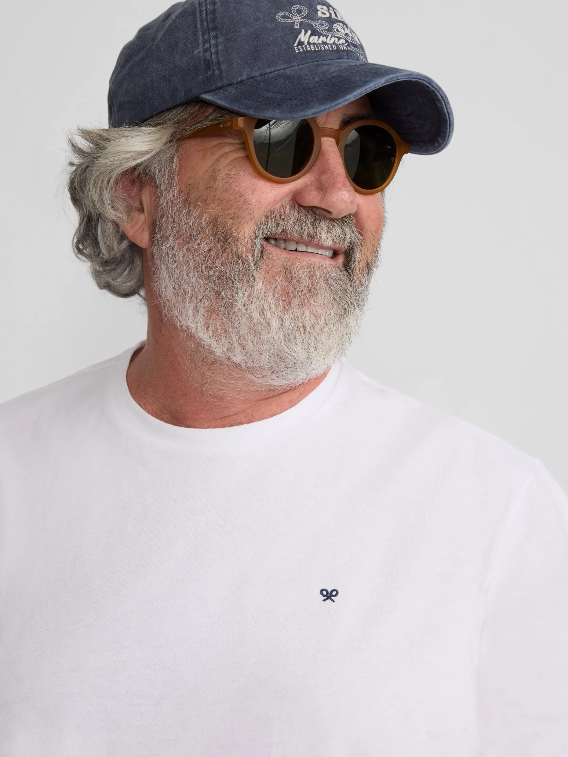 Camiseta silbon minilogo blanco