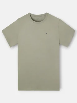 Camiseta silbon minilogo verde