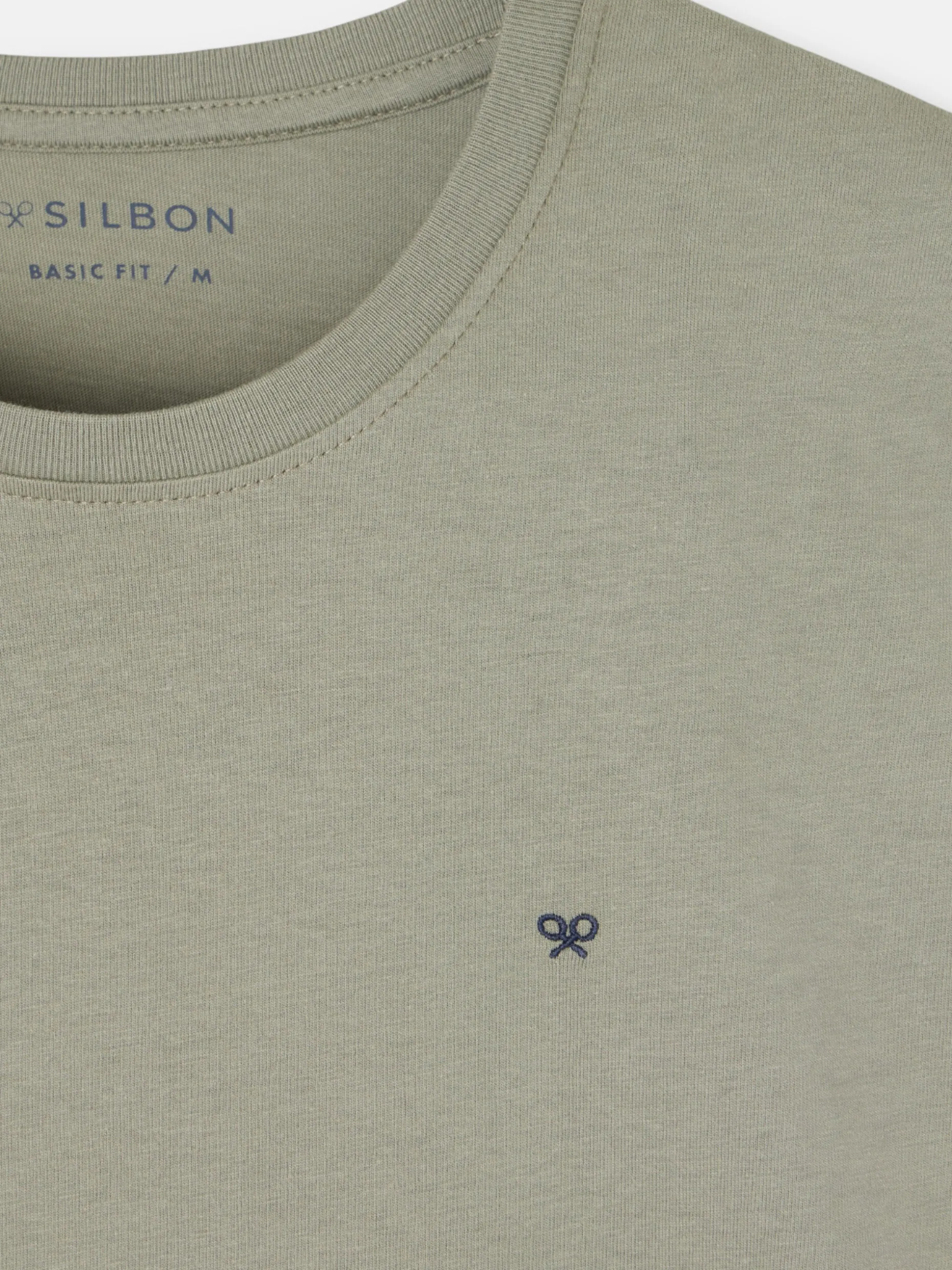 Camiseta silbon minilogo verde