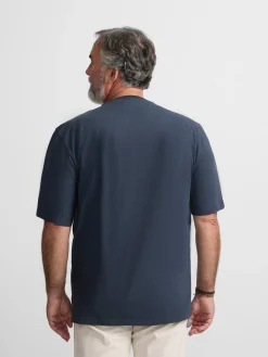 Camiseta silbon minilogo azul marino