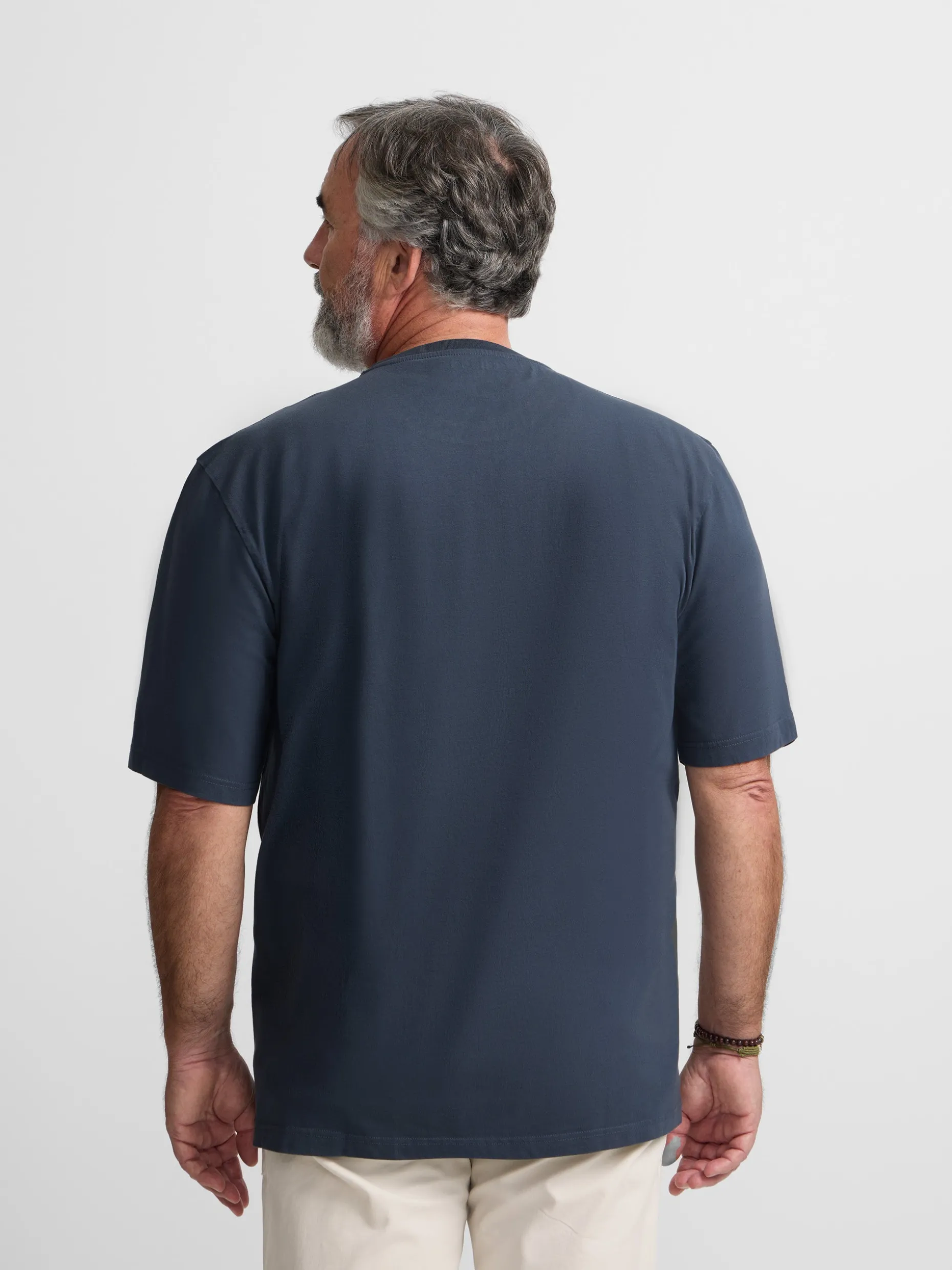 Camiseta silbon minilogo azul marino