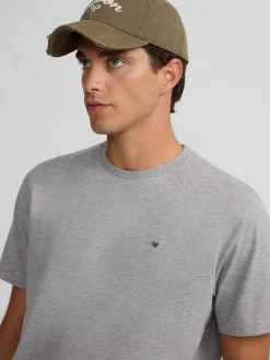 Camiseta silbon minilogo gris