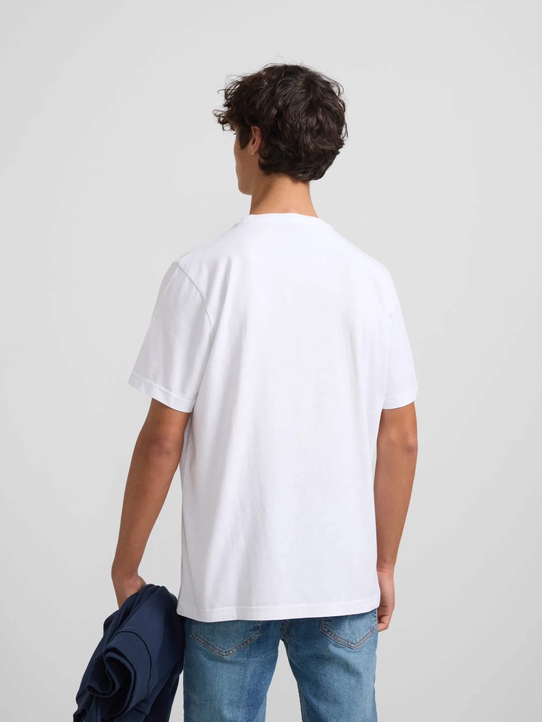 Camiseta silbon raqueta media blanca