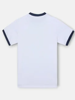Camiseta silbon retro patch blanca