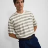 Camiseta special fit raya verde crema