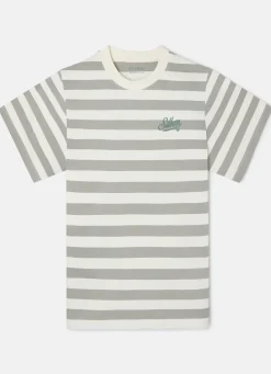 Camiseta special fit raya verde crema