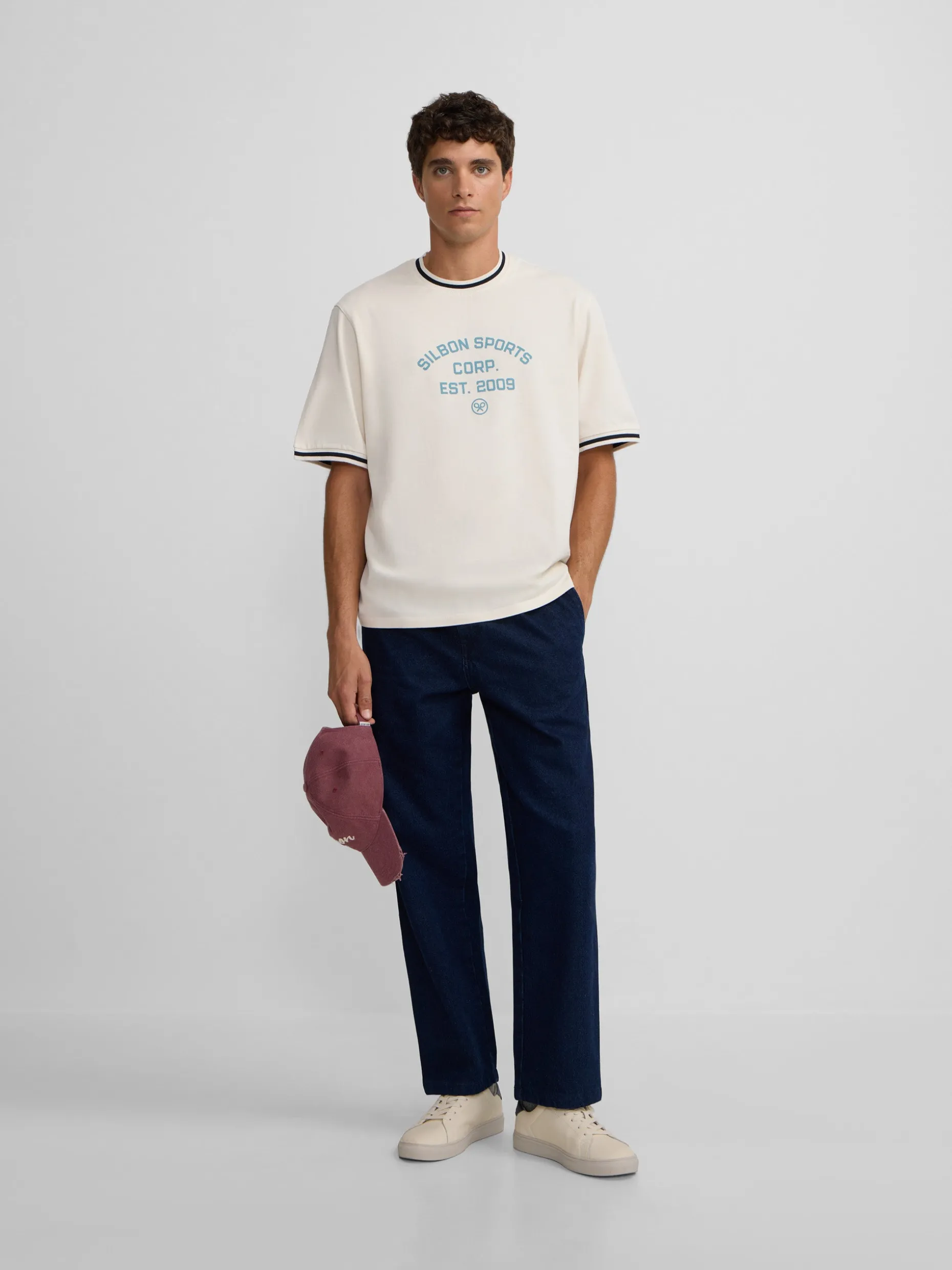 Camiseta special fit silbon sport crema