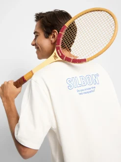 Camiseta special fit two rackets blanca