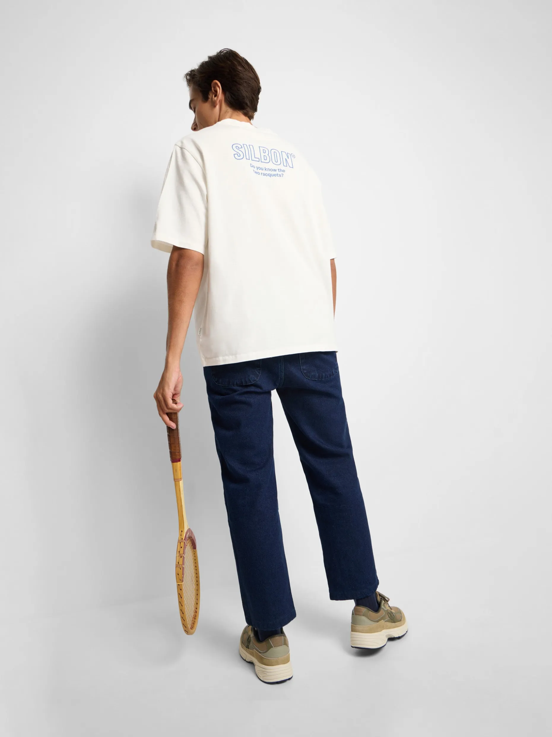 Camiseta special fit two rackets blanca