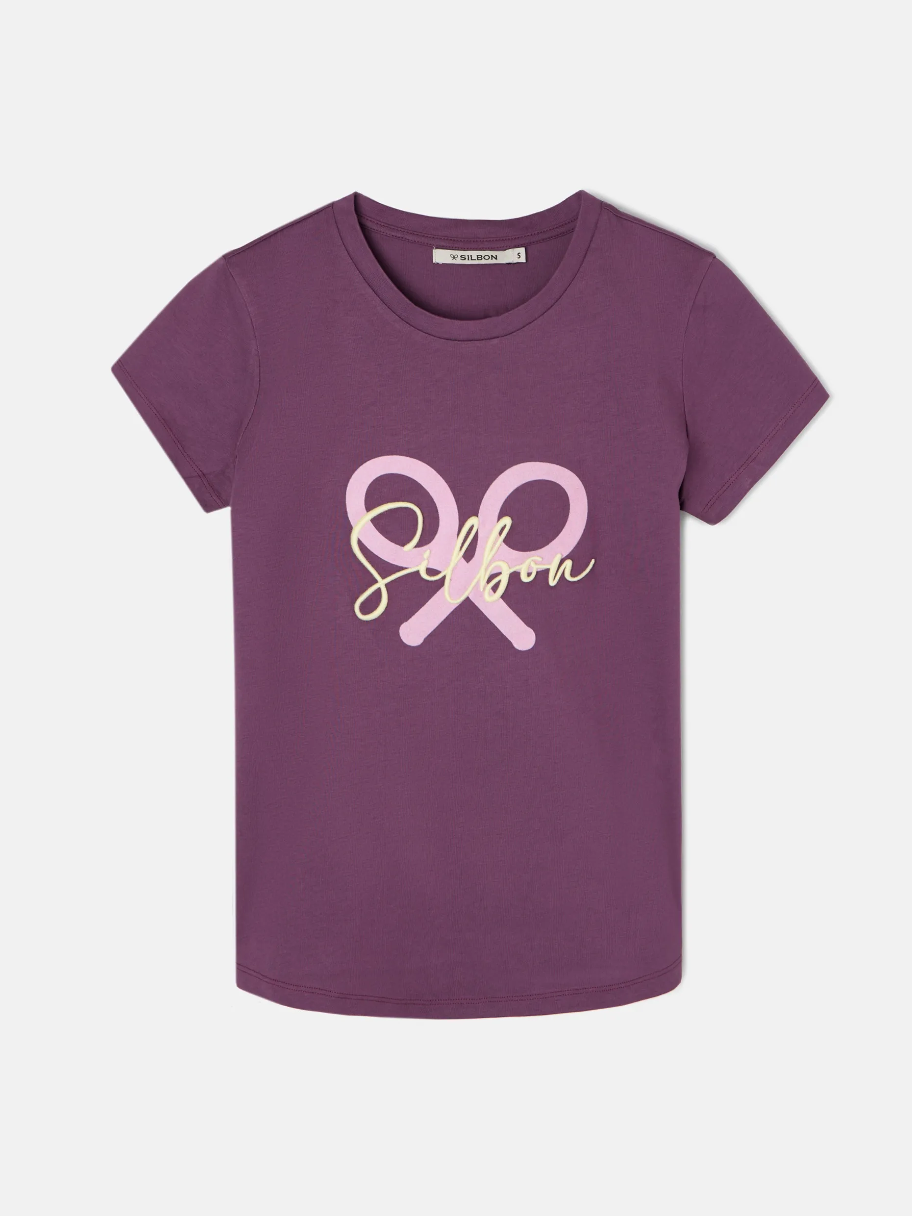 Camiseta woman clasica raqueta morado
