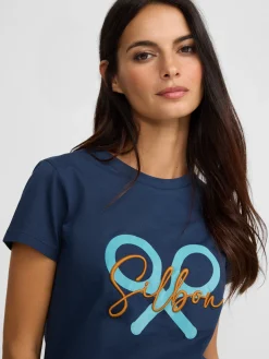 Camiseta woman clasica raqueta marino