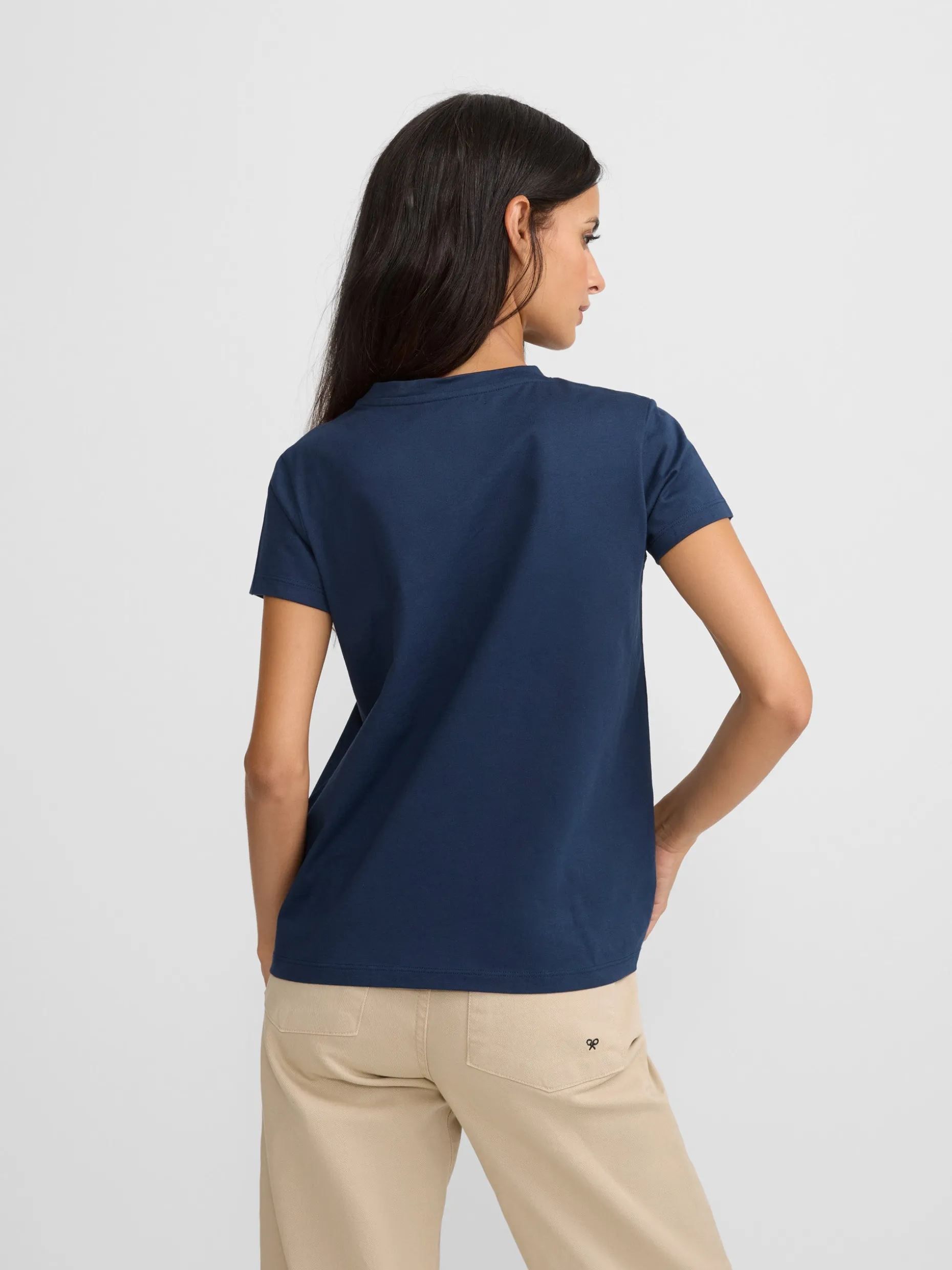 Camiseta woman clasica raqueta marino