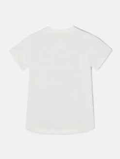 Camiseta woman letras silbon blanca