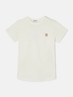 Camiseta woman letras smile blanca