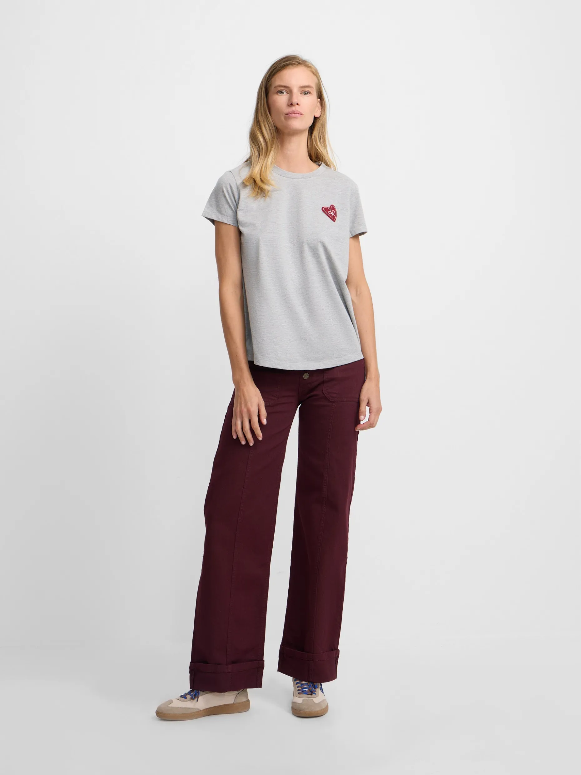 Camiseta woman love gris