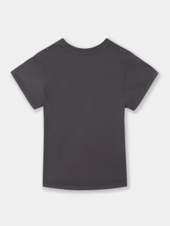 Camiseta woman manga roll out negra