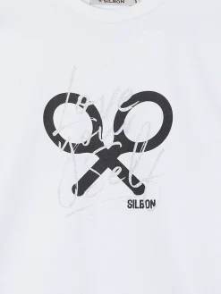 Camiseta woman manga roll out blanca
