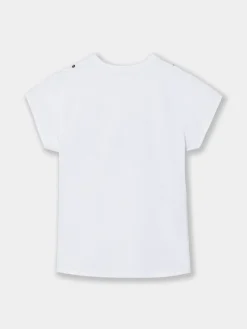 Camiseta woman manga roll out blanca