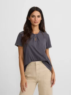 Camiseta woman nudo cuello negra