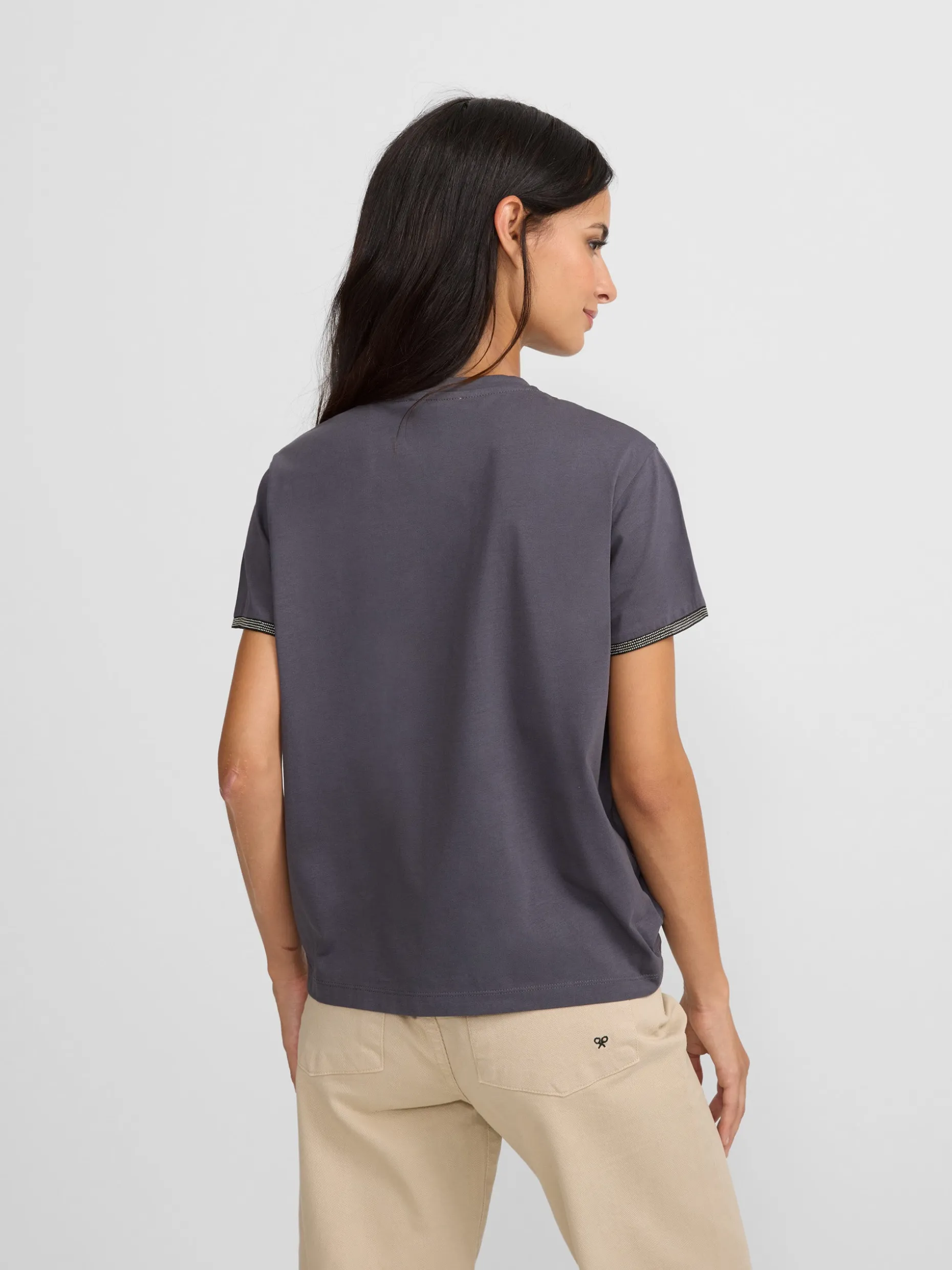 Camiseta woman nudo cuello negra