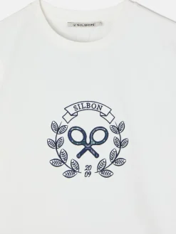 Camiseta woman raqueta cuadros cruda