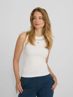 Camiseta woman tank top tachas blanca