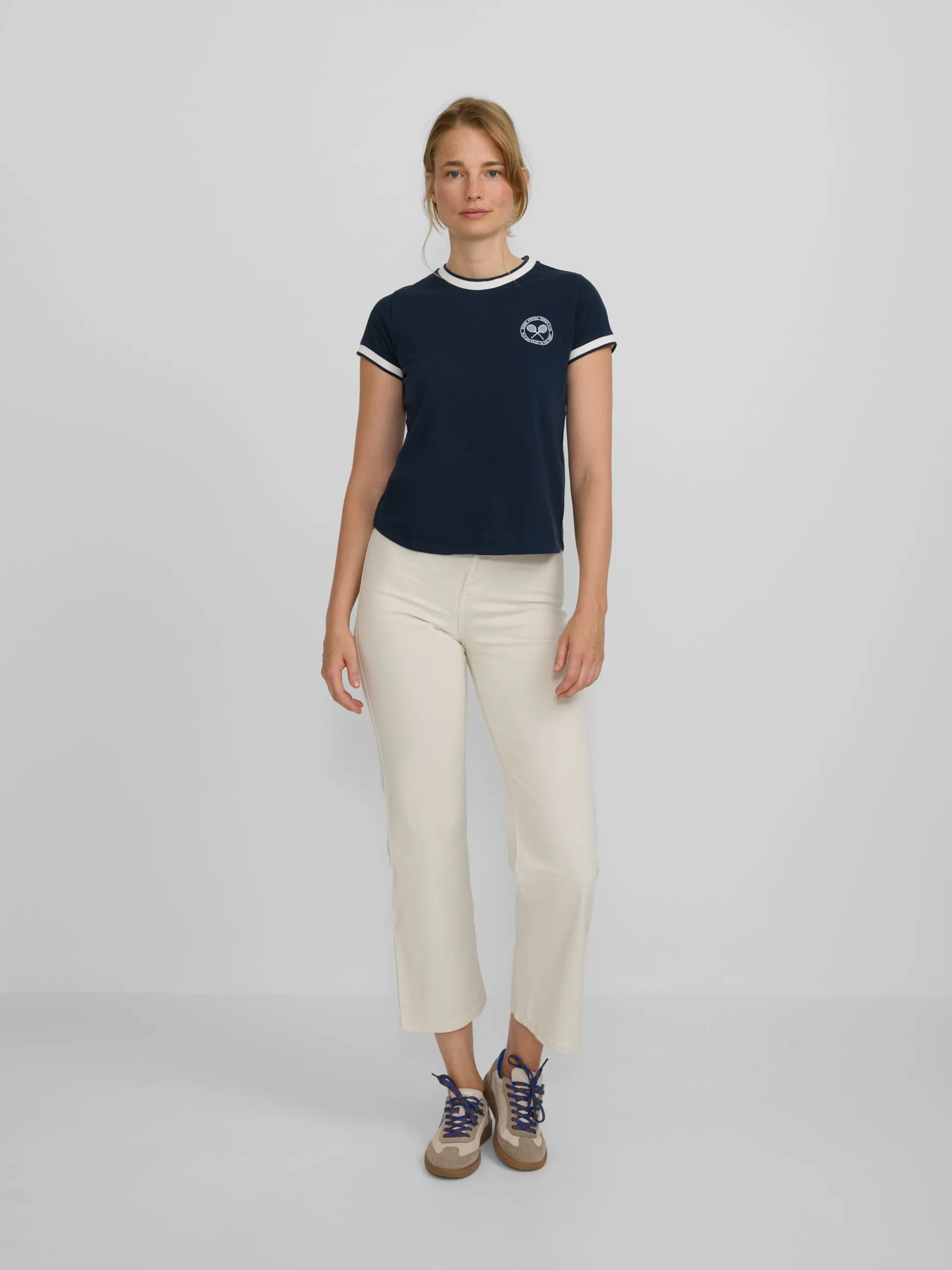 Camiseta woman varsity azul marino