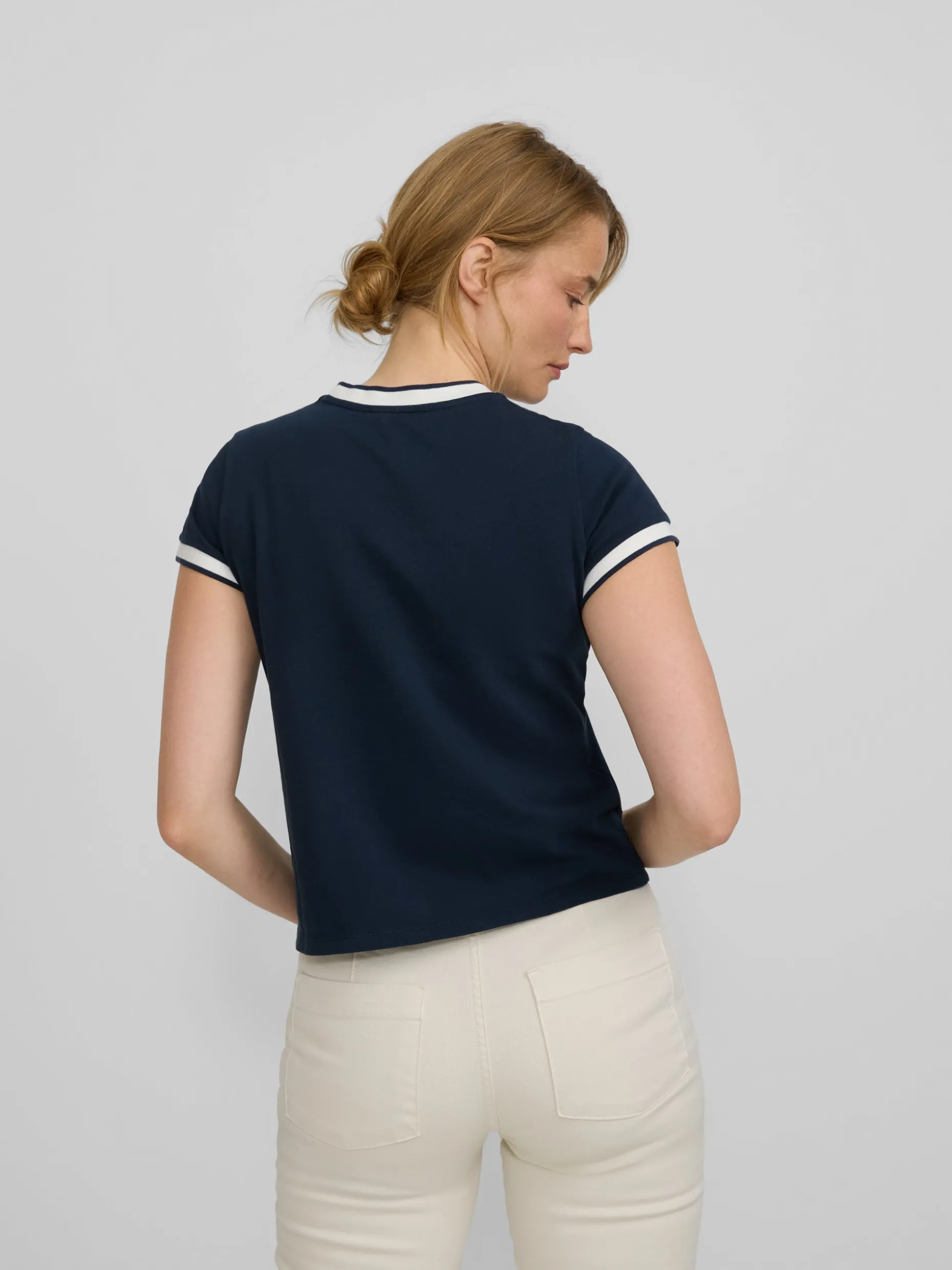 Camiseta woman varsity azul marino