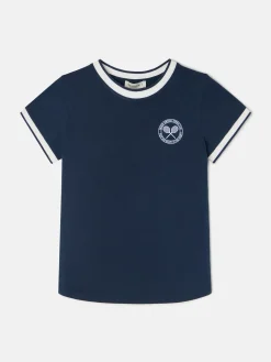 Camiseta woman varsity azul marino