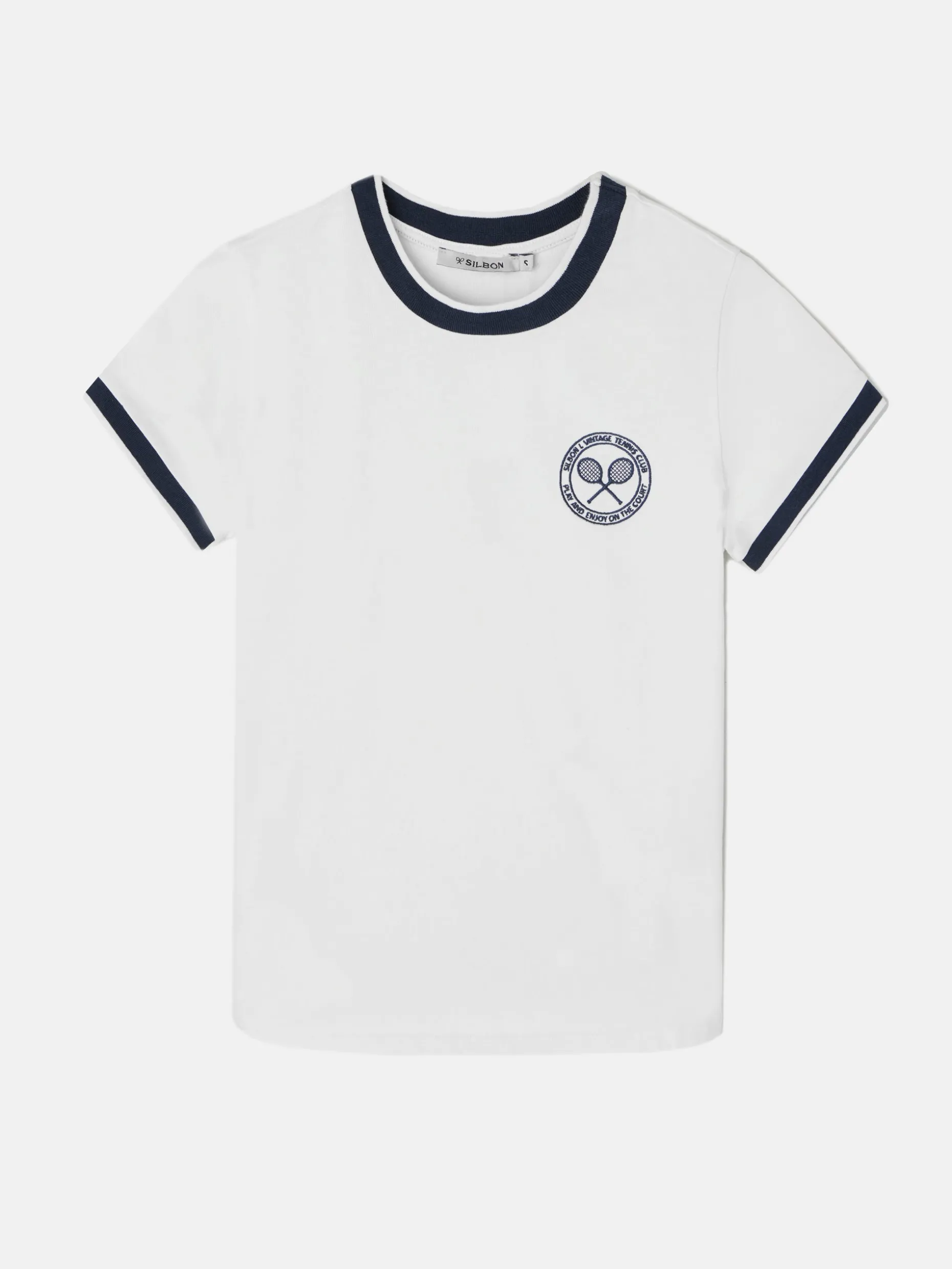 Camiseta woman varsity blanca