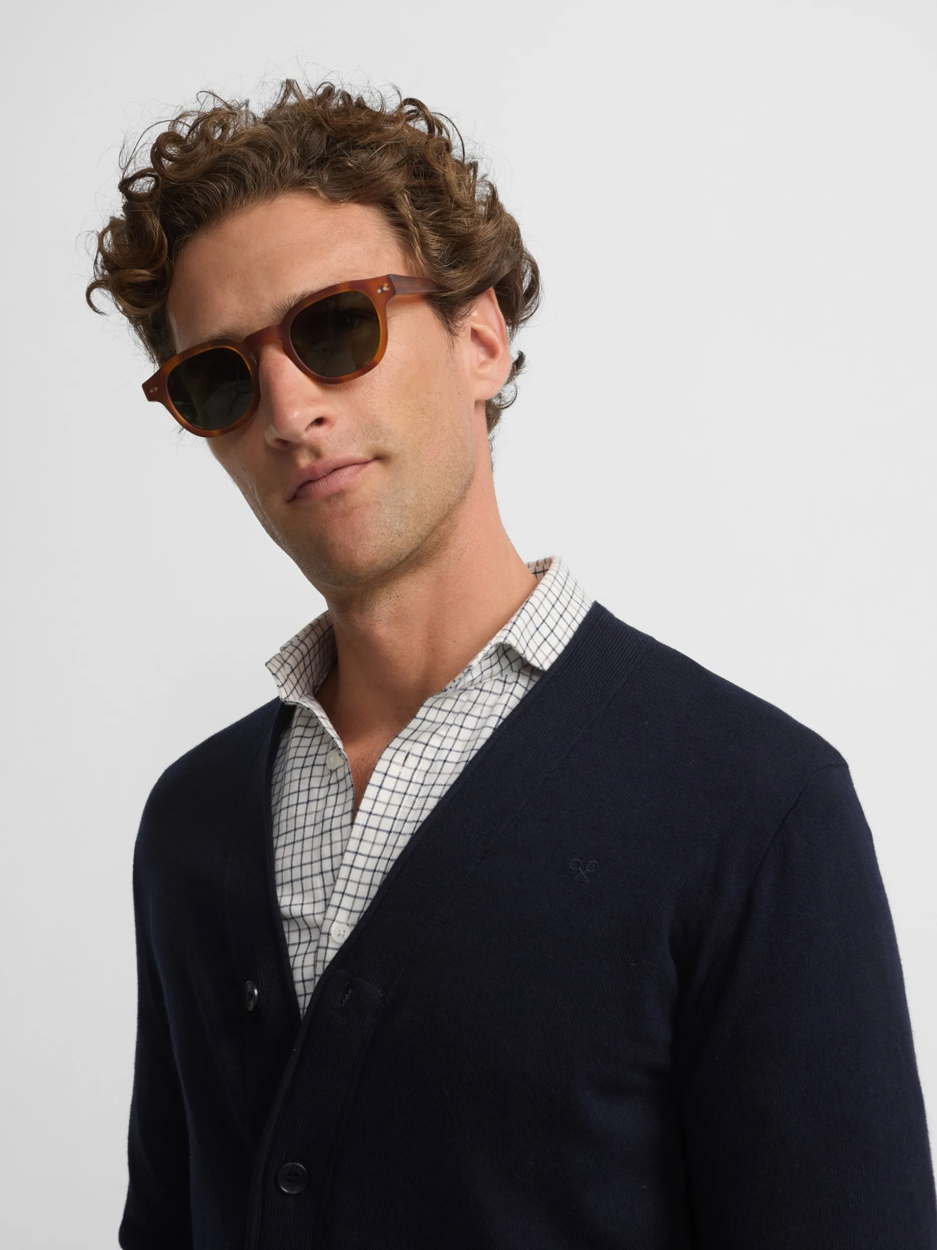 Cardigan classic azul marino