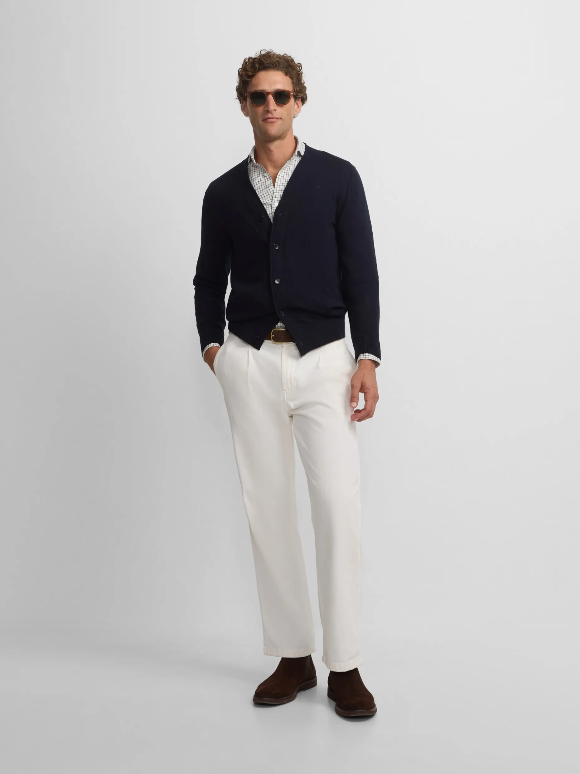 Cardigan classic azul marino