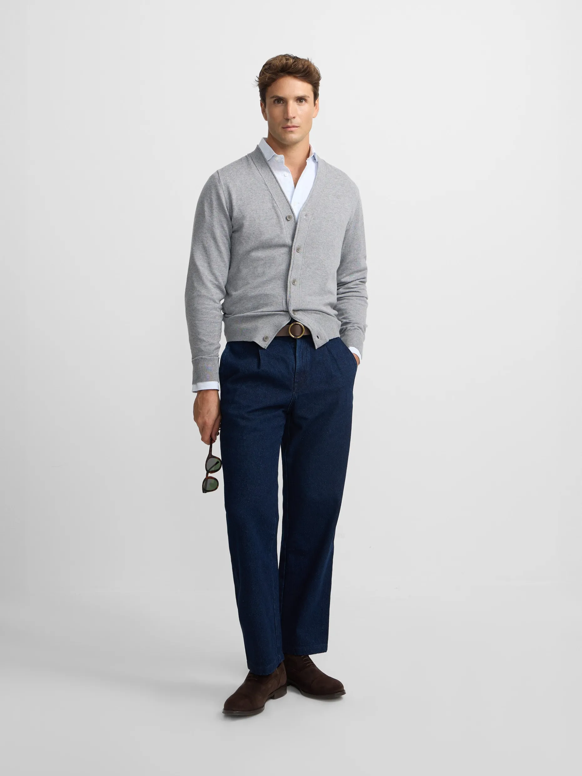 Cardigan classic gris