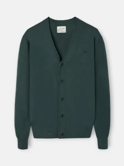 Cardigan classic verde oscuro