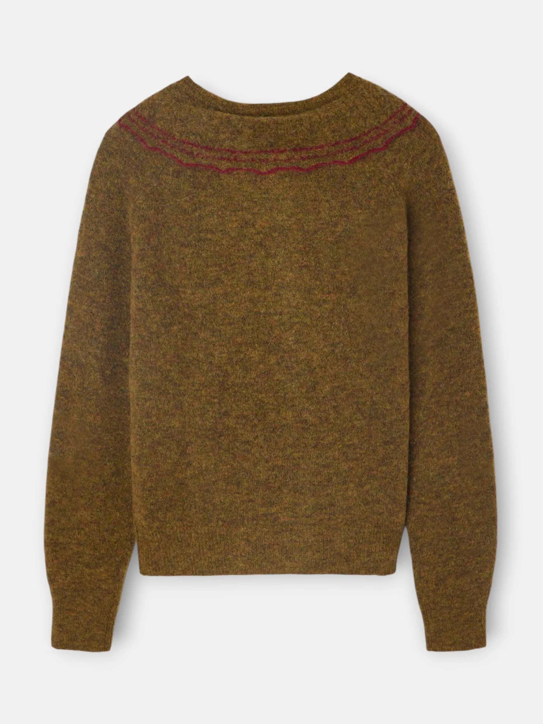Cardigan cuello bobo contraste verde